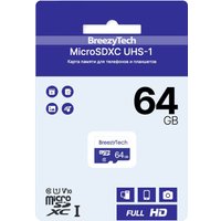 Карта памяти BreezyTech microSDXC Class 10 64GB (без адаптера)