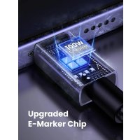 Кабель Ugreen L512 USB Type-C - USB Type-C 45063 (1 м, черный)