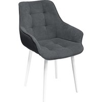 Стул Трия Шато конус Т2 (белый муар/велюр темно-серый)