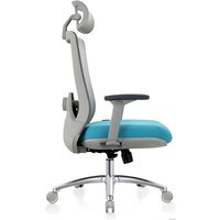 Офисное кресло Evolution ERGO Prime Sky Blue (серый/бирюзовый)