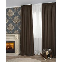 Комплект штор Delfa СШД-050 Icaro/86 (160x250, коричневый/marron)