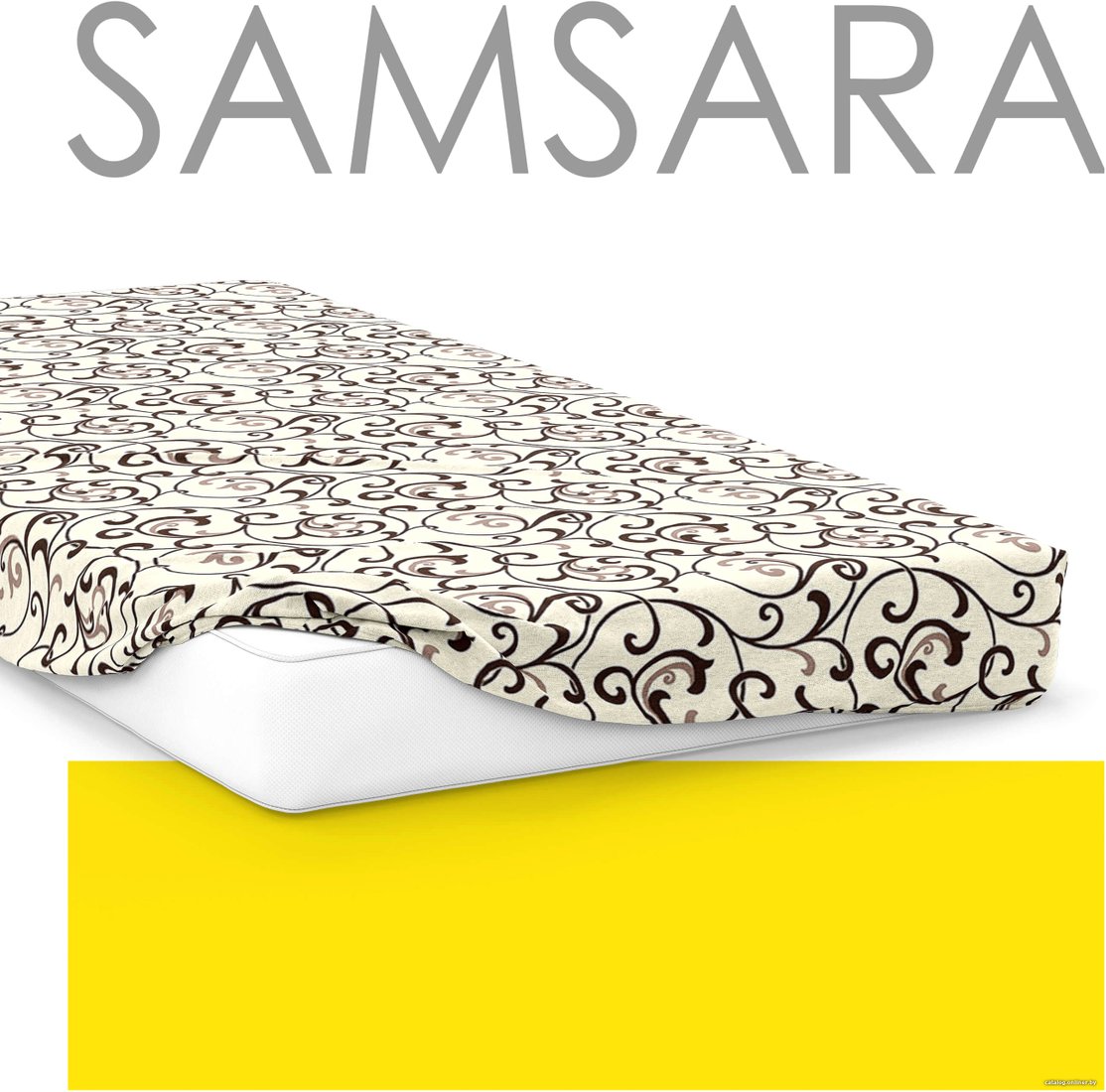 Простыня Samsara Завитки пломбир 140Пр-5 140x200