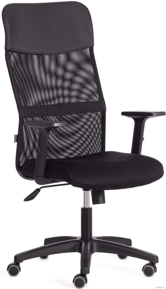 Офисное кресло TetChair Practic Plt кожзам/ткань (черный)