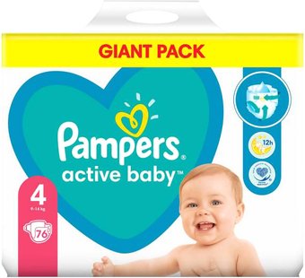 Active Baby Giant Pack S4 9-14 кг (76 шт)