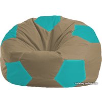 Кресло-мешок Flagman Мяч М1.1-98 (бежевый темный/бирюзовый)