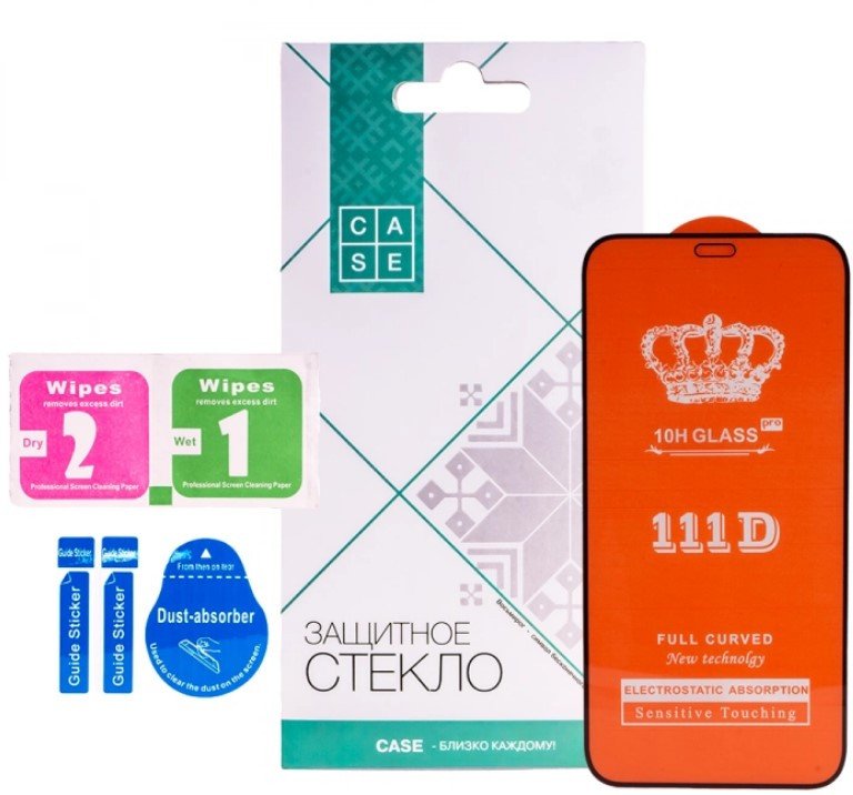 

Защитное стекло Case 111D для iPhone 12 Mini (черный глянец)
