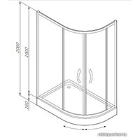 Душевой уголок AM.PM BLISS L Twin Slide 120 W53G-302U120MT64