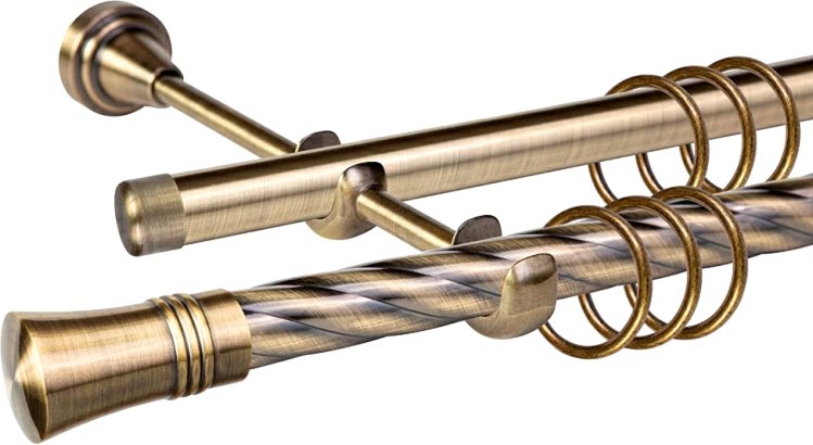 

Карниз для штор АС ФОРОС Grace D19К/19Г + наконечники Арига (3м, антик)