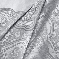 2-спальный комплект постельного белья с евро простыней Экотекс Элитный комплект Эстетика Миледи (2 спальный с европростыней, нав. 70х70 и 50х70)