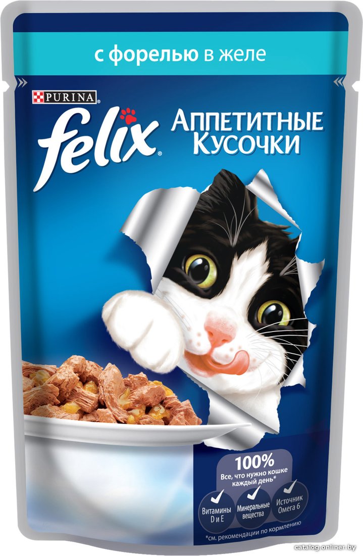 Пресервы Felix Аппетитные кусочки с форелью в желе 0.085 кг