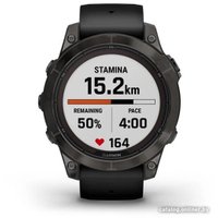 Умные часы Garmin Fenix 7 Pro Sapphire Solar (карбоново-серый титан/черный)