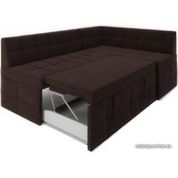 Угловой диван Мебель-АРС Атлантис правый 212x84x135 (велюр шоколад HB-178 16)