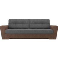 Диван Лига диванов Амстердам 100034 (рогожка, серый/коричневый)