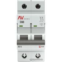 Выключатель автоматический EKF Averes AV-6 2P 63A (C) 6kA mcb6-2-63C-av
