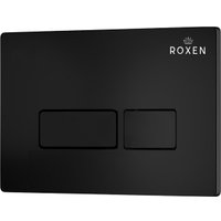 Унитаз подвесной Roxen Cube One Rimless 6 в 1 StounFix Dual Fresh 579341 (кнопка: черный матовый)