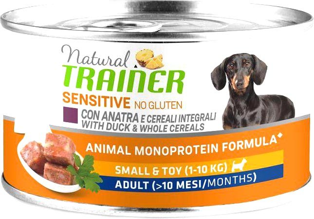 

Консервированный корм для собак Trainer Natural Sensitive No Gluten Small&Toy Adult с уткой 150 г