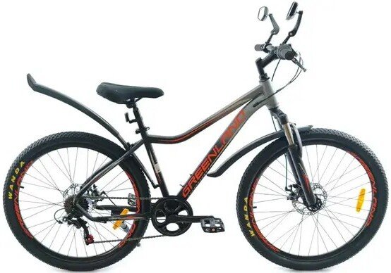 

Велосипед Greenland Demetra 26 7s sus р.14 2025 (черный/оранжевый)