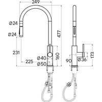 Смеситель Paulmark Senso Se215180-AN (черный/антрацит)