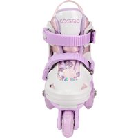 Роликовые коньки Cosmoride Honey + набор защиты (р-р 31-34, белый/фиолетовый)