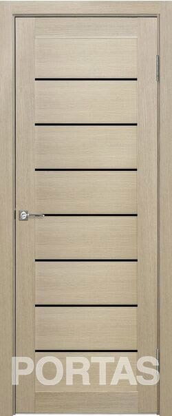 

Межкомнатная дверь Portas S21 70x200 (лиственница крем, стекло lacobel черный лак)