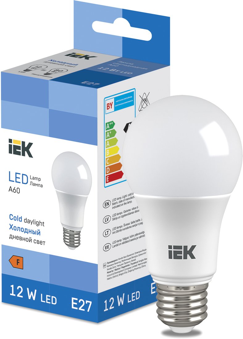 

Светодиодная лампочка IEK LED Bulb A60 1140lm 6500K E27