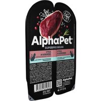 Консервированный корм для кошек AlphaPet Superpremium Утка и клюква мясные кусочки в соусе для кошек 80 г в Пинске