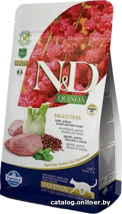 Сухой корм для кошек Farmina N&D Grain Free Quinoa Digestion Lamb Adult 1.5 кг