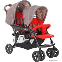 Коляска прогулочная «книга» Baby Care Tandem (темно-серый/красный)