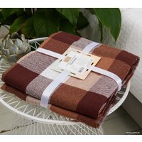 Плед Vladi Пикник 170x210 рап.8 50119 (белый/бежевый/коричневый)