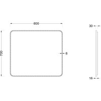  Roxen Зеркало Simon 510205-80B 80x70