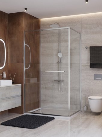 Душевой уголок Cezares LUX-AH-FS-11-140/80-C-CR