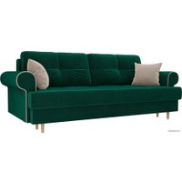 Диван Лига диванов Сплин 101674 (велюр, зеленый)