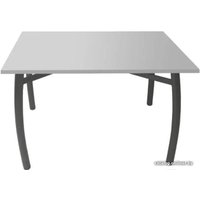Кухонный стол Solt 100x60 (серый/ноги гнутые усиленные черные)