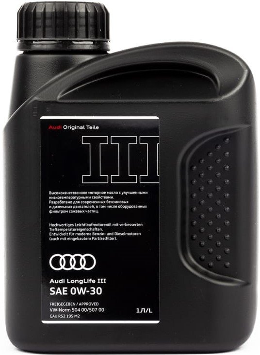

Моторное масло Audi Longlife III 0W-30 1л GAUR52195M2