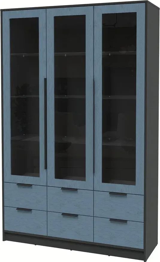 

Шкаф-витрина Интерлиния Концепт КТ-ШВ3 Глосс (антрацит/дуб лазурный)