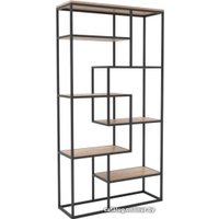 Стеллаж Hype Mebel Зиг-Заг-2 100x170 (черный/дуб галифакс натуральный)