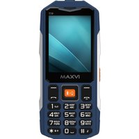 Кнопочный телефон Maxvi T19 (синий)