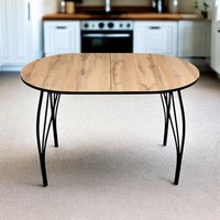 Кухонный стол Arvento Флок 2 раздвижной овал 110-140х70 (дуб вотан)