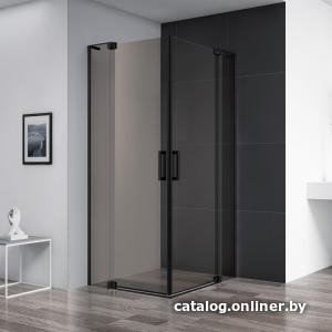 Душевой уголок Cezares SLIDER-AH-2-70/80-80/90-BR-NERO
