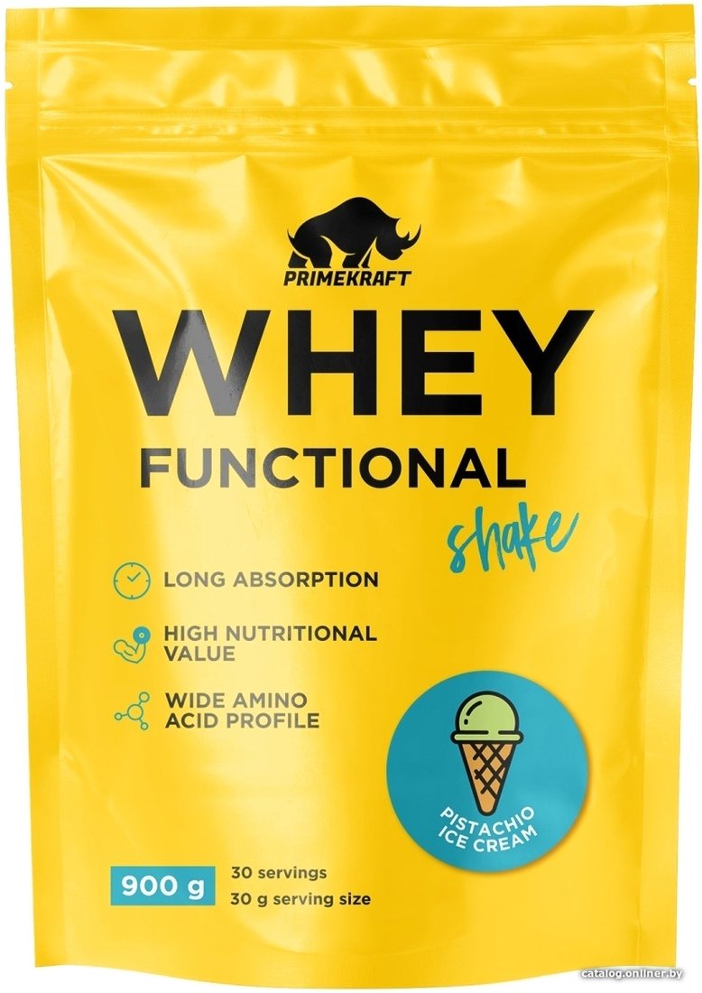 Протеин комплексный Prime Kraft Whey Functional Shake (900 г, фисташковое мороженое)