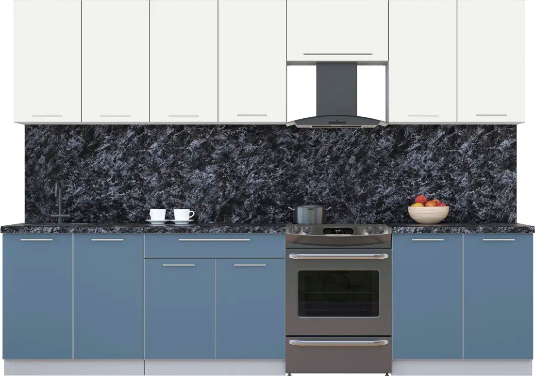 

Кухонный модуль Интерлиния Мила Пластик 3.0 А (зефирный/арктический/кастилло темный)