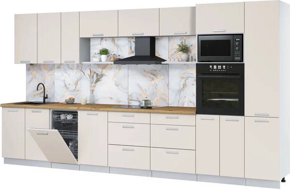 

Готовая кухня Интерлиния Мила Лайт 3.9-ПМ3 (персидский жемчуг/персидский жемчуг/дуб бунратти)