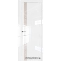 Межкомнатная дверь ProfilDoors 62L L 40x200 (белый люкс, стекло lacobel перламутровый лак)