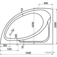 Ванна Santek Гоа 150x100 L (1WH112033)