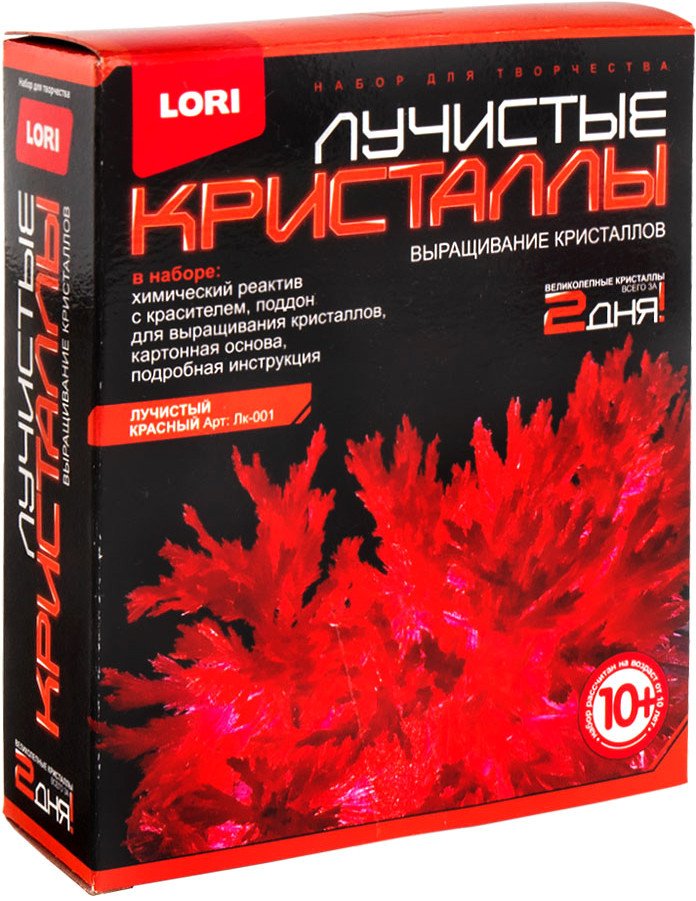 

Набор для опытов Lori Лучистые кристаллы. Красный кристалл Лк-001
