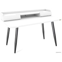 Стол Sheffilton SHT-TU14/TT31 120/65 ЛДСП (черный муар/белый шагрень)