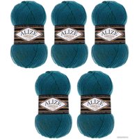 Пряжа для вязания Alize Superlana 212 (280 м, петроль, 5 мотков)