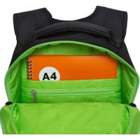 Школьный рюкзак Grizzly RB-450-3f (черный/салатовый)