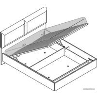 Кровать Шатура SOHO белая/Duo 160x200 AS6-03.DX