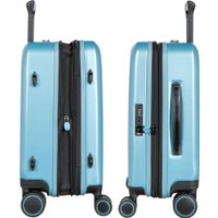 Чемодан-спиннер Verage Freeland 20062-S+ 55 см (серебристо-голубой)